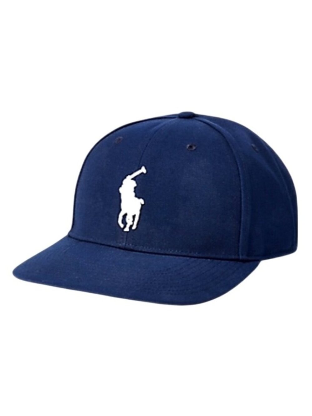 NWT Polo Ralph Lauren Twill High Crown Ball Cap Snap Back Strap Navy Blue